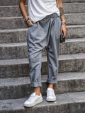 Color Harem Pants Casual Elastic High Waist