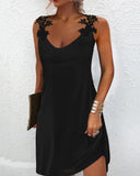 Zingj Women's Dress Lace Splicing Casual Dress LZS4904DA1