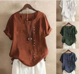 Summer Retro Large Loose Linen Sleeve Women's