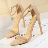 Shoes Super High Heels Suede Women Heels Open Toe Woman Pumps Sexy Party Shoes Stiletto Heels Summer Women Sandals