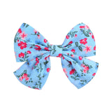 Lovely Baby Girls Print Flower Bohemian Style Bow BB Hair Clips Headwear Children Cute Cotton Hairpins Hair