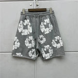 2024 New Black And Gray Printed Shorts For Men And Women With High Quality Rope