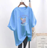casual women's T-shirt Ulzzang streetwear Kawai fruit print T-shirt Korean shirt Harajuku short-sleeved camiseta