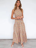 Long Dress Polka Dot Casual Dresses Black Sexy Halter Strapless New 2022 Yellow Sundress Vacation Clothes For