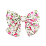 Lovely Baby Girls Print Flower Bohemian Style Bow BB Hair Clips Headwear Children Cute Cotton Hairpins Hair