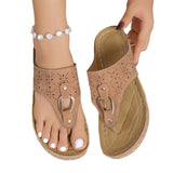 Zingj Flat-Soled Slippers Women's 2024 New Fashionable Slope Heel Herringbone