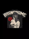 Hip Hop T-Shirt Harajuku Short T-Shirt Gothic Street Clothing Fashion Men's And Women's Punk