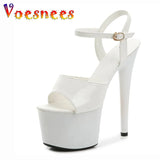 2021 Model Shoes Women Sexy Catwalk Shoes Sandals 9 13 15 17 20 CM High Heels Platform Sandals Girls Shoe Party Club Drop