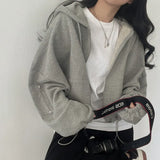 Oversized Zip Up Gray HoodieOutfit