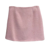 Shooting Pink Hair This Dress Girl Autumn And Winter High Waist A-Buffed Short Skirt Anti-Light One-Step Skirt
