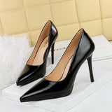 Zingj Banquet High Heels Fine Heel Ultra High Heel Waterproof Platform Shallow Mouth Pointed Head Single Shoes Women's Shoes High
