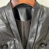 Early Autumn New Star Fashion Belt Repair Leather Jacket