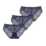 Sexy Lace Underwear Women Transparent Low Waist Panties Cotton Crotch Briefs for Girls Breathable Seamless