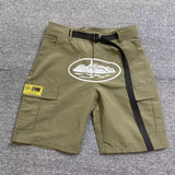 Street Hip-Hop High Street Loose Leisure Print Multi-Pocket Overalls Shorts Men's