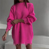 Maillard Autumn Winter Stripes Thin Leisure Loose Set Knitted Lazy Wind