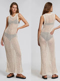 New Beach Skirt Sexy Knitted Hollow Holiday Long Bikini Swimsuit