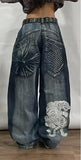 Zingj Straight Jeans For Men Retro Hip-Hop Goth Street Clothing Harajuku Men's Casual Pants 211-1-Outfit
