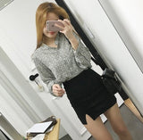 New Fashion Women Office Formal Pencil Skirt Spring Summer Elegant Slim Front Slit Midi Black/Red OL