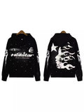 High Street Ins Minority Retro Print Letters Loose Hooded Sweaters For Men And Women In Autumn And