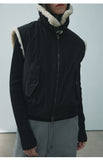 [Daihe] Winter New Leisure Standing Collar Polar Bear Hair Double Zipper Simple Versatile Vest Coat H7861-Outfit
