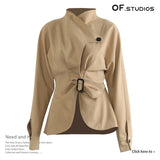 New Plaid Shirt Women's New Loose Korean Version Of The Retro Belt With Long Shirt Skirt