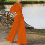 Zingj Winter New Women's Dress Jumpsuit Hot Style Deep V High