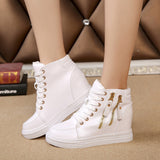 Autumn And Winter New Style Heightened Women's Shoes Korean Version Of Small White Shoes Female Students Single Shoes Leisure Sports Shoes All Kinds Of Short