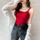 Zingj Knitted Waistband Vest For Women Wearing Summer Suits And Underwear Online Celebrity Sexy Top