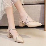 Sandals Female Fairy Wind 2025 Summer Head Thick Heel High Heel With Skirt