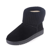 Zingj Winter New Flat-Bottomed Woolen Mouth Snow Boots Women's Cotton Shoes Comfortable Short Tube Velvet Pregnant Women's Anti-Skid