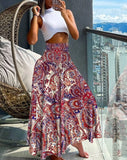 Zingj Hot Style Summer Fashion High Waist Show Thin Print Women's Skirt