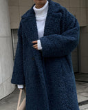 Autumn And Winter New Women's Temperament Commuting Coat Long-Sleeved Collar Plush Coat