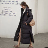 Down Cotton Jacket Female 2024 New Winter Korean Version Long To The Ankle Student Bf Loose Bread Jacket Cotton Coat-Outfit