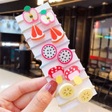 New Girls Cute Cartoon Fruits Elastic Hair Bands Kids Ponytail Holder Scrunchie Rubber Band Fashion Hair