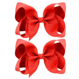 4'' Cute Solid Grosgrain Ribbon Bowknot Hair Clips For Girls Handmade Hairpins Barrettes Headwear Kids Hair