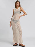 New Beach Skirt Sexy Knitted Hollow Holiday Long Bikini Swimsuit
