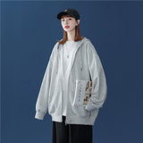 Printing Hoodies Women High Street Retro Loose Simple Sweatshirts Vintage Casual Long Sleeve Sweatshirt Women Clothes