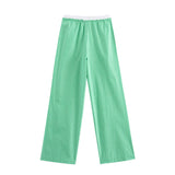 New Striped Poplin Loose Shirt 8364674 Trousers