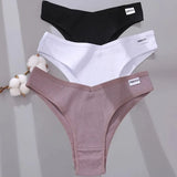 Sexy Women's Panties Cotton Brazilian Underwear Women V Waist Women's Thong Female Underpants Intimate Lingerie
