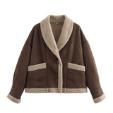 Women's Clothing 2025 Autumn And Winter New Wool Coat Collar Loose