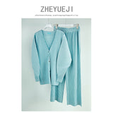 Folded HP Series 2025 Miyake Spring And Autumn Folded Women's Loose Folding Set Top Straight