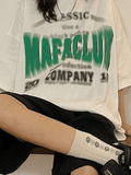Blurred Letter Graphic Tee-Outfit