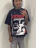 Street Printed Large T-Shirt Gothic 2024 Graphics T-Shirt Y2k Blouse Armed Gothic Men's Short