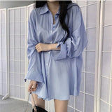 Zingj New Spring / Summer Loose Shirt Women's Korean Style Chic Sunscreen Silk Slippery Pendant Sensible Sunscreen Long-Sleeved Medium-Long