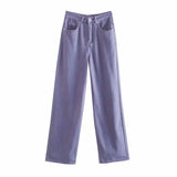 New Spring Style Is High-Waisted And Thin, Loose Straight Trousers, Casual Wide-Leg Pants