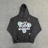 High Street Tide Card Letter Printing Loose Hooded Sweater Suit For Men And