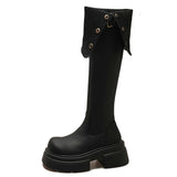 2025 Autumn And Winter New Small Martin Boots Women Net Red Knight Boots Over The Knee Long Boots Thick Skin Skin Skin