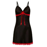 Zingj Imitation Silk Lace Lace With Bow Halter Slip Skirt Direct