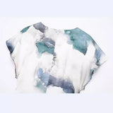 New Tie-Dyed Silk Satin Dress