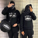 Graffiti Edig Dress Men's Clothing | 2025 Autumn And Winter Plus Thick Hooded Solid Coat Hoodie Hoodie